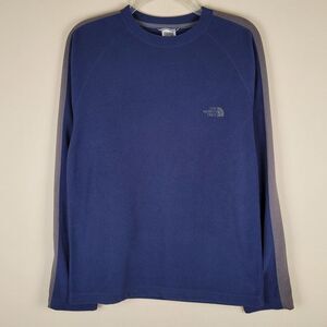 The North Face Men's Pullover Fleece Crew Neck Sweatshit Blue Size S
